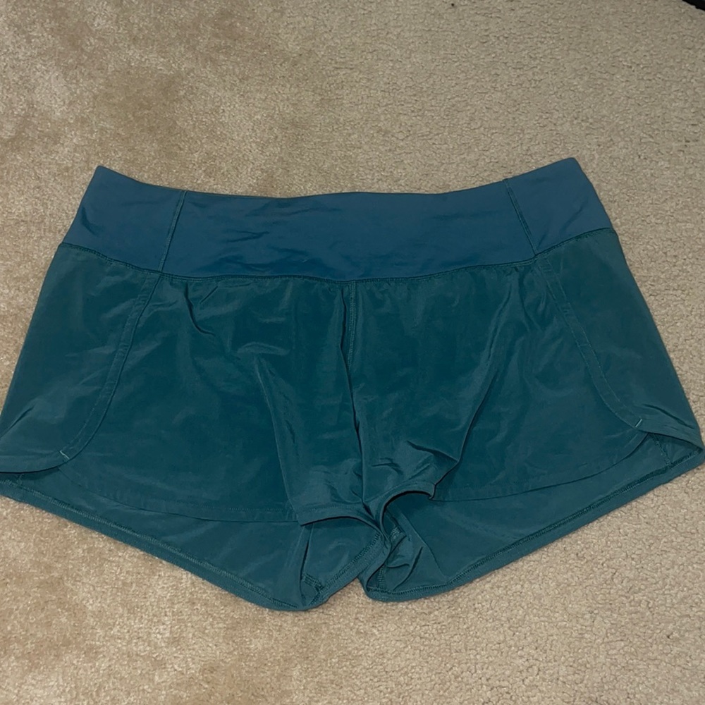 Green lululemon shorts